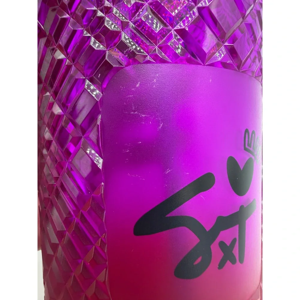 Starbucks x Shae Anthony She x This Purple Red Ombre Grid 24oz Cold Cup Tumbler